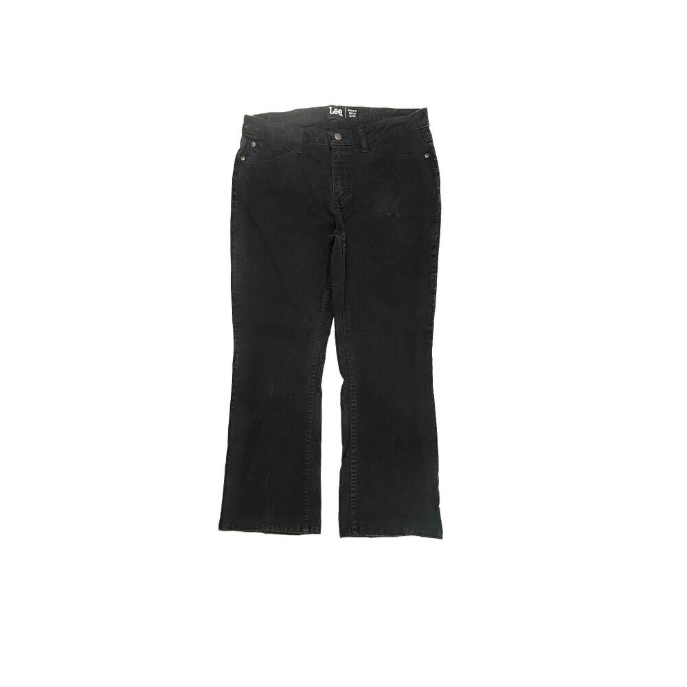 Lee Jeans Women 10P Black Regular Fit Bootcut Mid Rise Denim